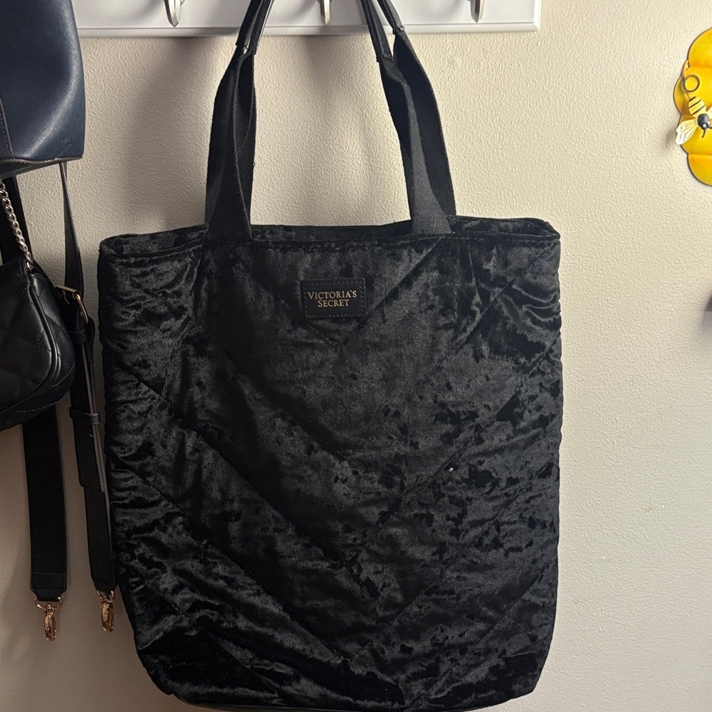 Victoria's Secret Quilted Black Tote